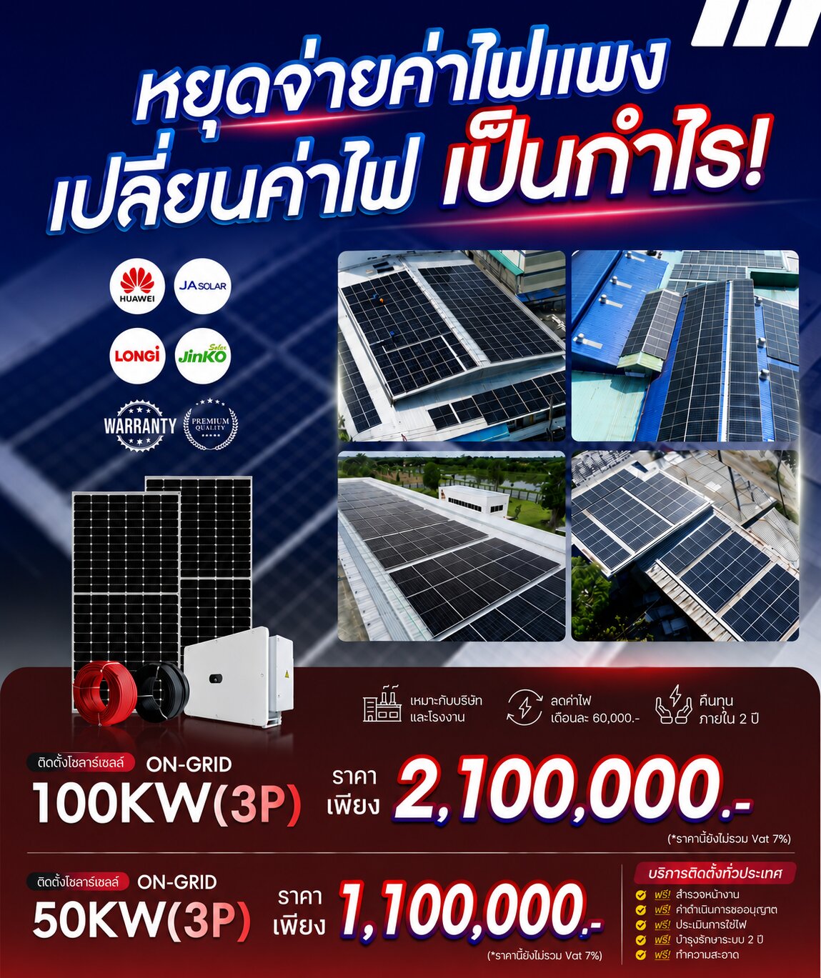 โปรโมชันระบบโซล่าเซลล์ AMNET IT Solution