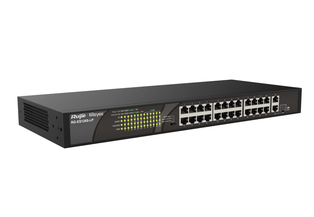 Ruijie Reyee RG-ES126S-LP 26-Port FE+GE PoE Rackmount Switch