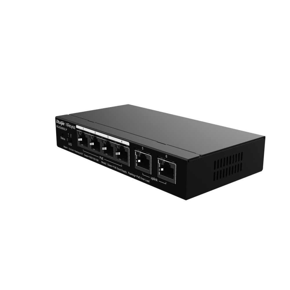 Ruijie Reyee RG-ES206GS-P 6-Port GE Smart Cloud Managed PoE Switch